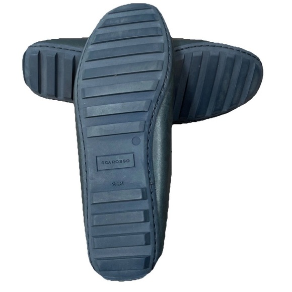 Scarosso Penny loafer Shoe Flat Driving Shoe Leather In Black Size 40 US 8.5-9 - Picture 7 of 7